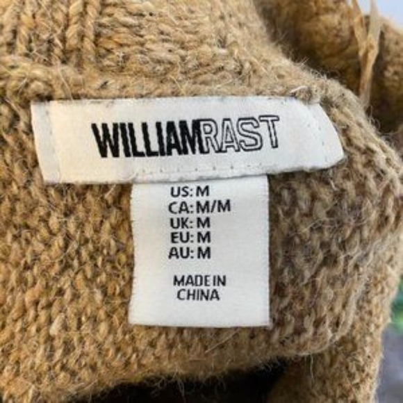 William Rast ~ Mock Turtleneck Tan Knit Sweater ~ Size Medium - Picture 6 of 7